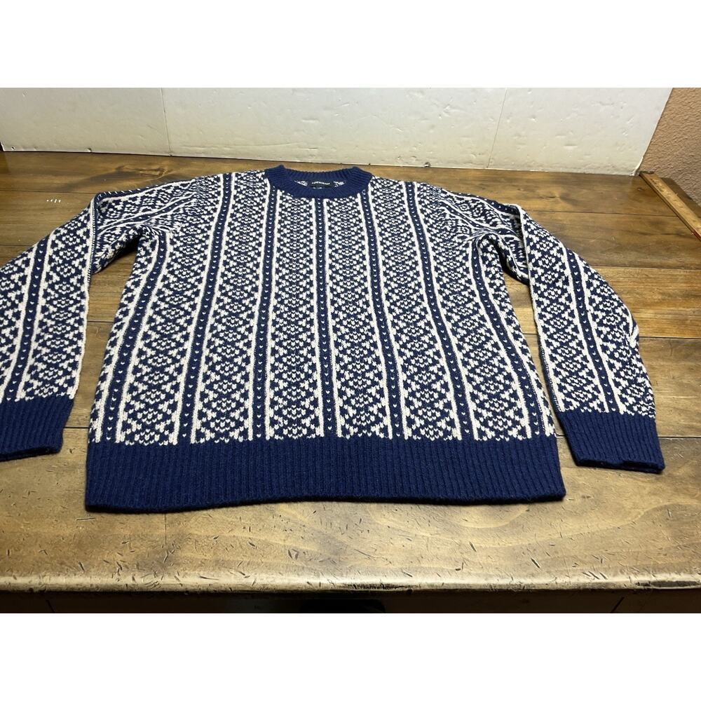 J Crew 100% Lambs Wool Jacquard Geometric Nordic Ski Sweater - Picture 5 of 9